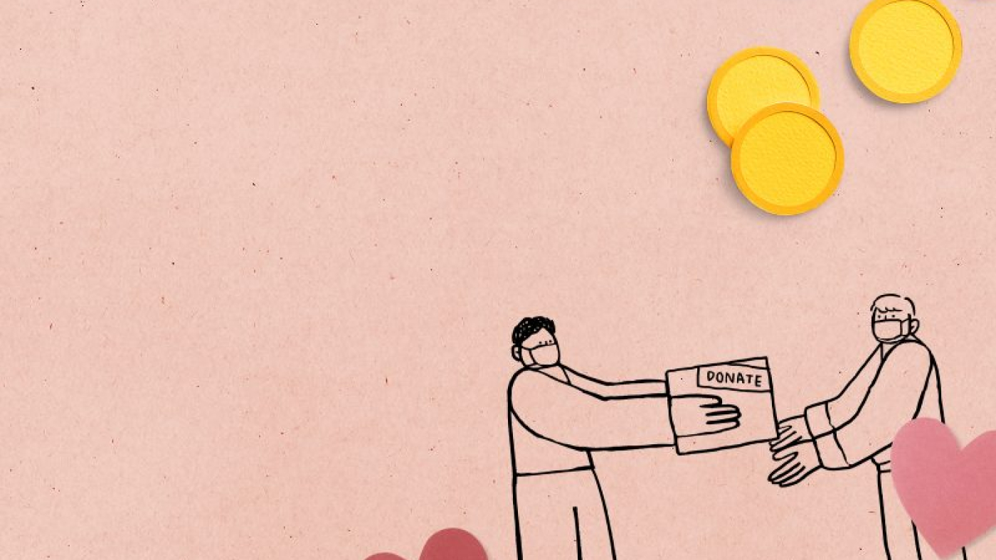 mengembangkandiri.com prinsip bersedekah paper-craft-donation-during-the-covid-19-backgroun-2021-09-02-05-59-32-utc